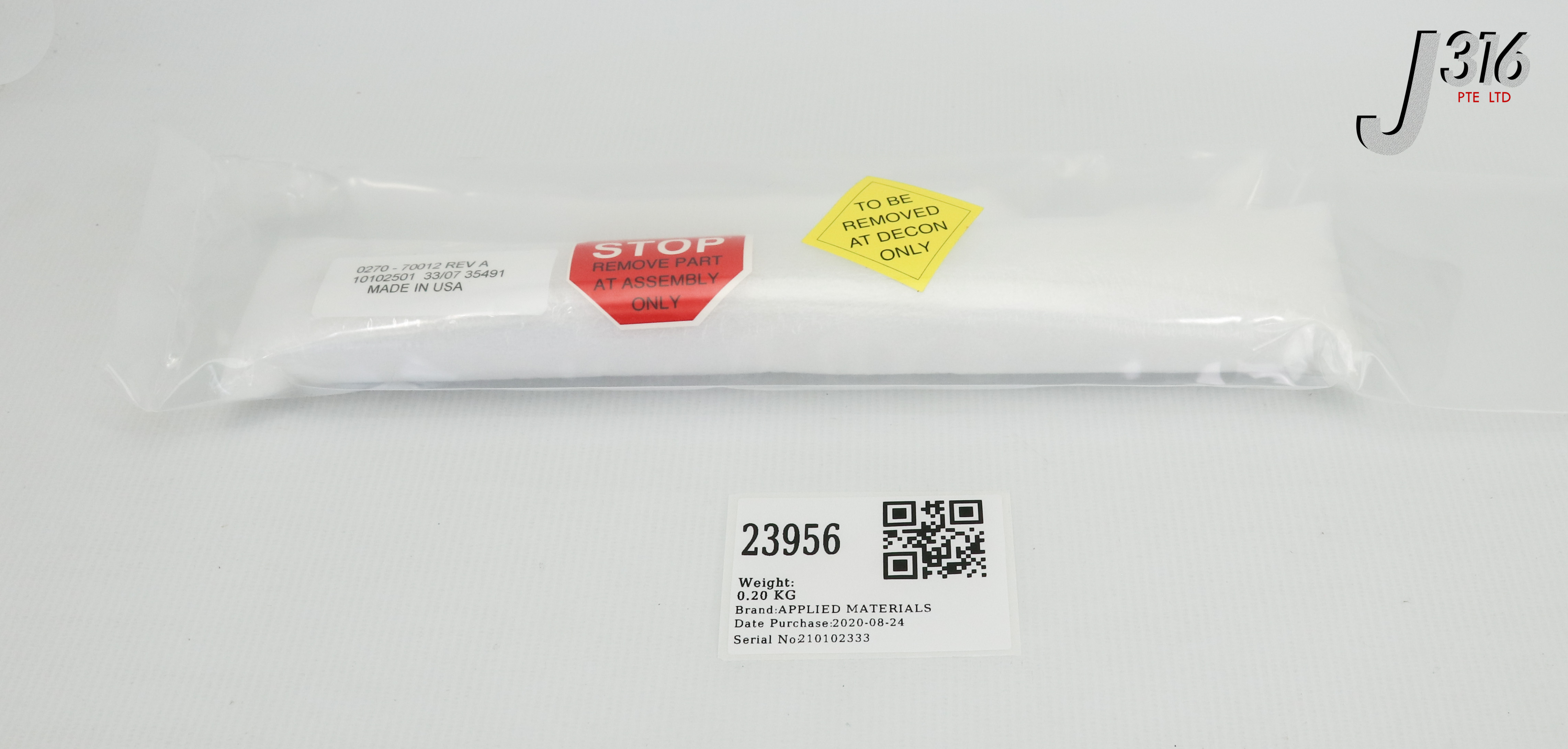 23956 APPLIED MATERIALS SHAFT, EXTENSION EFF. 11-12-91 (NEW) 0270
